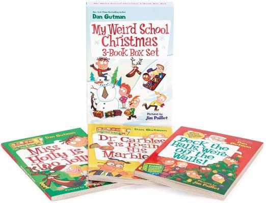 Cover Image for My Weird School Christmas 3-Book Box Set: Miss Holly Is Too Jolly!, Dr. Carbles Is Losing His Marbles!, Deck the Halls, We're Off the Walls! a Christm -- Dan Gutman, Boxed Set