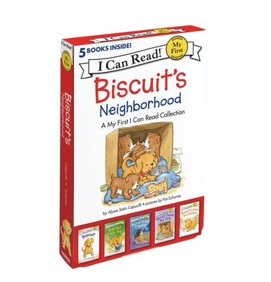 Cover Image for Biscuit's Neighborhood: A Box of 5 Stories for Beginning Readers and Dog Lovers -- Alyssa Satin Capucilli, Boxed Set