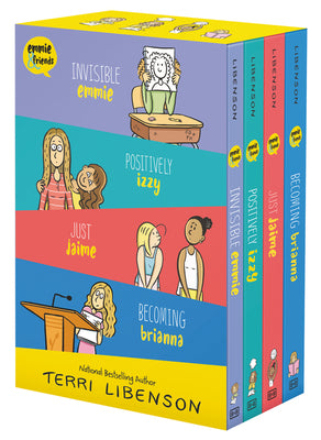 Cover Image for Emmie & Friends 4-Book Box Set: Invisible Emmie, Positively Izzy, Just Jaime, Becoming Brianna (a Graphic Novel Box Set) -- Terri Libenson, Other