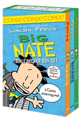 Cover Image for Big Nate: Triple Decker Box Set: Big Nate: What Could Possibly Go Wrong? and Big Nate: Here Goes Nothing, and Big Nate: Genius Mode -- Lincoln Peirce, Other