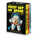 Cover Image for The First Cat in Space 3-Book Box Set: A Graphic Novel Collection: The First Cat in Space Ate Pizza, the First Cat in Space and the Soup of Doom, the -- Mac Barnett, Other