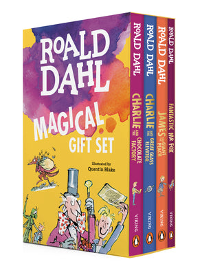 Cover Image for Roald Dahl Magical Gift Boxed Set (4 Books): Charlie and the Chocolate Factory, James and the Giant Peach, Fantastic Mr. Fox, Charlie and the Great Gl -- Roald Dahl, Boxed Set