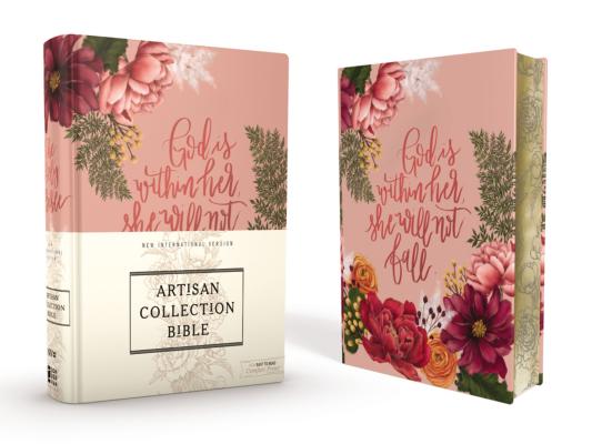 Cover Image for Niv, Artisan Collection Bible, Cloth Over Board, Pink Floral, Designed Edges Under Gilding, Red Letter Edition, Comfort Print -- Zondervan, Hardcover