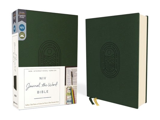 Cover Image for Niv, Journal the Word Bible (Perfect for Note-Taking), Leathersoft, Green, Red Letter, Comfort Print: Reflect, Take Notes, or Create Art Next to Your -- Zondervan, Leather