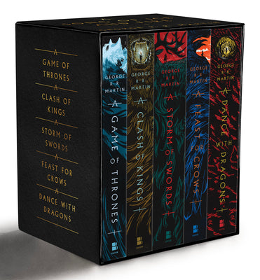 Cover Image for George R. R. Martin's a Game of Thrones 5-Book Boxed Set (Song of Ice and Fire Series): A Game of Thrones, a Clash of Kings, a Storm of Swords, a Feas -- George R. R. Martin, Boxed Set