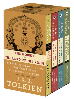 Cover Image for J.R.R. Tolkien 4-Book Boxed Set: The Hobbit and the Lord of the Rings: The Hobbit, the Fellowship of the Ring, the Two Towers, the Return of the King -- J. R. R. Tolkien, Boxed Set