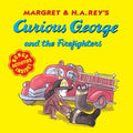 Cover Image for Curious George and the Firefighters [With Bonus Stickers and Audio] -- H. A. Rey, Paperback