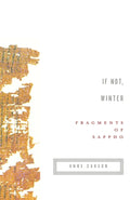 Cover Image for If Not, Winter: Fragments of Sappho -- Sappho, Paperback