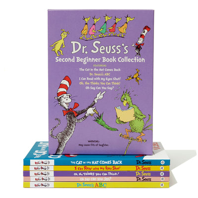 Cover Image for Dr. Seuss's Second Beginner Book Boxed Set Collection: The Cat in the Hat Comes Back; Dr. Seuss's Abc; I Can Read with My Eyes Shut!; Oh, the Thinks Y -- Dr Seuss, Boxed Set