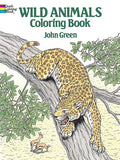 Cover Image for Wild Animals Coloring Book -- John Green, Paperback