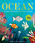 Cover Image for Ocean: A Peek-Through Activity Book: With Over 200 Stickers -- Britta Teckentrup, Paperback