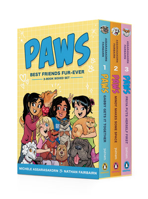 Cover Image for Paws: Best Friends Fur-Ever Boxed Set (Books 1-3): Gabby Gets It Together, Mindy Makes Some Space, Priya Puts Herself First (a Graphic Novel Boxed Set -- Nathan Fairbairn, Paperback