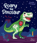 Cover Image for Look Inside: Roary the Dinosaur: Board Book with Cut-Outs and Glow in the Dark! -- Lake Press, Board Books