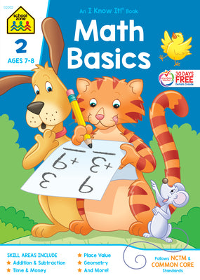 Cover Image for School Zone Math Basics Grade 2 Workbook -- School Zone, Paperback