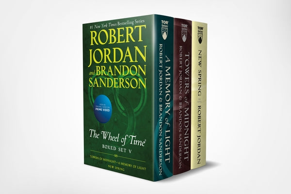 Cover Image for Wheel of Time Premium Boxed Set V: Book 13: Towers of Midnight, Book 14: A Memory of Light, Prequel: New Spring -- Robert Jordan, Mass Market Paperback
