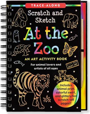 Cover Image for Scratch & Sketch at the Zoo (Trace-Along) [With Wooden Stylus] -- Inc Peter Pauper Press, Spiral