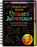 Cover Image for Scratch & Sketch Unicorn Adventure (Trace-Along) [With Pens/Pencils] -- Inc Peter Pauper Press, Spiral