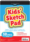 Cover Image for Studio Series Jr. Kids' Sketch Pad 8.5 X 11.5 Inches (50 Perforated Sheets of High Quality Paper. Acid-Free) -- Peter Pauper Press, Spiral