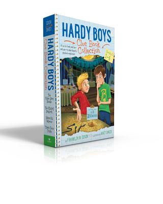 Cover Image for Hardy Boys Clue Book Collection Books 1-4 (Boxed Set): The Video Game Bandit; The Missing Playbook; Water-Ski Wipeout; Talent Show Tricks -- Franklin W. Dixon, Boxed Set