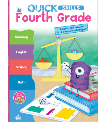 Cover Image for Quick Skills Fourth Grade Workbook -- Carson Dellosa Education, Paperback