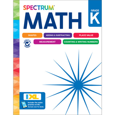 Cover Image for Spectrum Math Workbook, Grade K -- Spectrum, Paperback