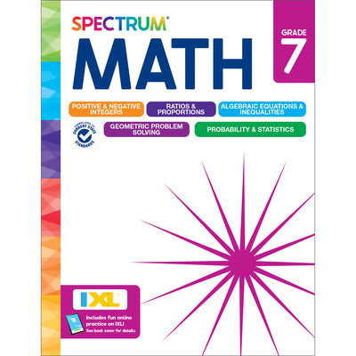 Cover Image for Spectrum Math Workbook, Grade 7 -- Spectrum, Paperback