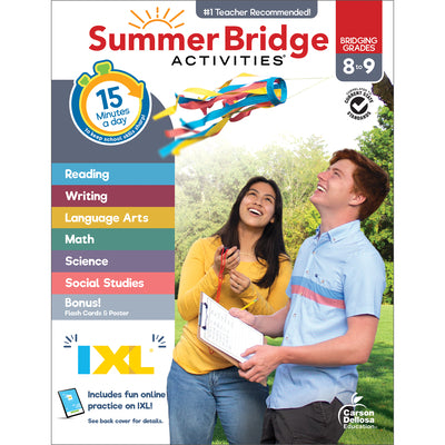 Cover Image for Summer Bridge Activities, Grades 8 - 9 -- Summer Bridge Activities, Novelty
