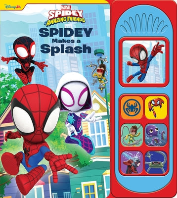 Cover Image for Disney Junior Marvel Spidey and His Amazing Friends: Spidey Makes a Splash Sound Book [With Battery] -- Pi Kids, Board Books