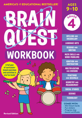 Cover Image for Brain Quest Workbook: 4th Grade Revised Edition -- Workman Publishing, Paperback