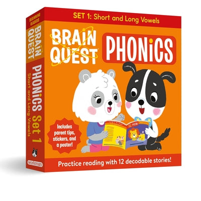 Cover Image for Brain Quest Phonics Readers: Set 1: 12 Decodable Readers: Short and Long Vowels -- Workman Publishing, Paperback