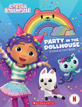 Cover Image for Party in the Dollhouse (Gabby's Dollhouse Sticker Activity Book) -- Scholastic, Paperback