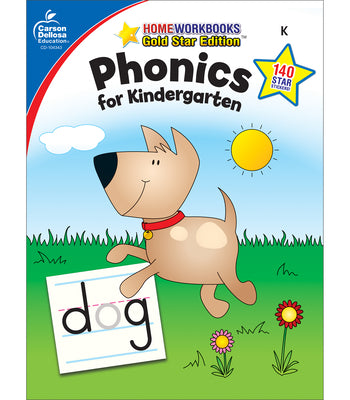 Cover Image for Phonics for Kindergarten, Grade K: Gold Star Edition Volume 12 -- Carson Dellosa Education, Paperback