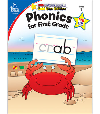 Cover Image for Phonics for First Grade, Grade 1: Gold Star Edition Volume 11 -- Carson Dellosa Education, Paperback