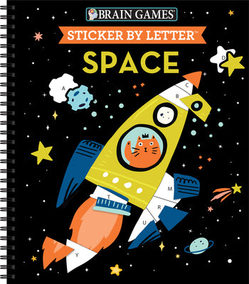 Cover Image for Brain Games - Sticker by Letter: Space -- Publications International Ltd, Spiral