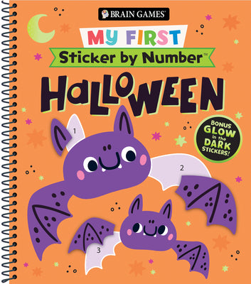 Cover Image for Brain Games - My First Sticker by Number: Halloween -- Publications International Ltd, Spiral