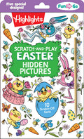 Cover Image for Scratch-And-Play Easter Hidden Pictures: Easter Scratch Art Activity, 10 Easter Cards for Family Fun on the Go with Hidden Pictures Puzzles and Scratc -- Highlights, Paperback