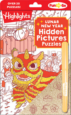 Cover Image for Lunar New Year Hidden Pictures Puzzles: Festive Lunar New Year Book for Kids Featuring Over 300 Objects to Find, Gold Stickers and Hands-On Lunar New -- Highlights, Paperback