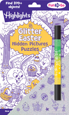 Cover Image for Glitter Easter Hidden Pictures Puzzles: Over 370 Hidden Objects in Festive Easter Puzzle Book Featuring Bunnies, Eggs and Flowers, Easter Gift for Kid -- Highlights, Paperback