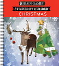 Cover Image for Brain Games - Sticker by Number: Christmas (28 Images to Sticker - Reindeer Cover): Volume 1 -- Publications International Ltd, Spiral