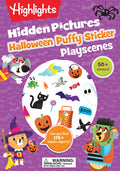 Cover Image for Halloween Hidden Pictures Puffy Sticker Playscenes: Halloween Activity Book for Kids 36 Featuring Over 175 Hidden Objects, 50 Reusable Puffy Stickers -- Highlights, Paperback