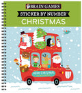 Cover Image for Brain Games - Sticker by Number: Christmas (Bus Cover): Fun Holiday Activity Book for Kids and Adults Spiral Bound with Perforated Pages 10 Festive St -- Publications International Ltd, Spiral