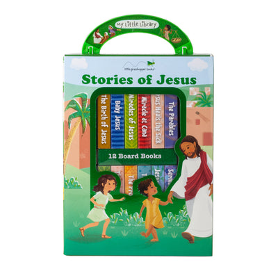 Cover Image for My Little Library: Stories of Jesus (12 Board Books) -- Little Grasshopper Books, Hardcover