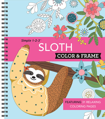 Cover Image for Color & Frame - Sloth (Adult Coloring Book) -- New Seasons, Spiral