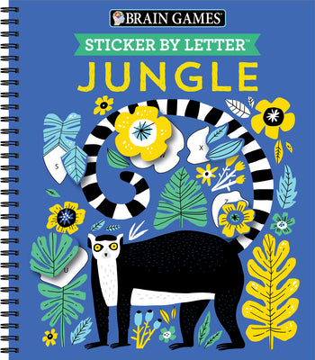 Cover Image for Brain Games - Sticker by Letter: Jungle -- Publications International Ltd, Spiral