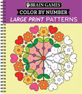 Cover Image for Brain Games - Color by Number - Large Print: Patterns (Stress Free Coloring Book) -- Publications International Ltd, Spiral