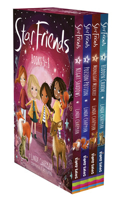 Cover Image for Star Friends 4-Book Boxed Set, Books 5-8: Night Shadows; Poison Potion; Moonlight Mischief; Hidden Charm -- Linda Chapman, Paperback