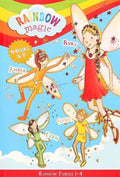 Cover Image for Rainbow Magic Rainbow Fairies: Books #1-4: Ruby the Red Fairy, Amber the Orange Fairy, Sunny the Yellow Fairy, Fern the Green Fairy -- Daisy Meadows, Paperback