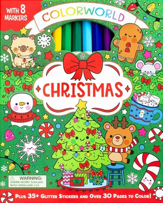 Cover Image for Colorworld: Christmas: Plus 35+ Glitter Stickers and Over 30 Pages to Color! -- Madison Larose, Other