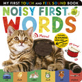 Cover Image for Noisy First Words: Includes 6 Sounds and an On/Off Switch on the Back Cover! -- Libby Walden, Board Books