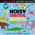 Cover Image for Noisy Animal Search and Find: With 12 Sounds and More Than 100 Animals to Find -- Lauren Crisp, Board Books